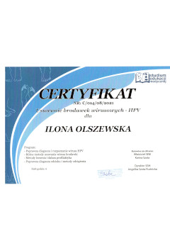 Podolog - certyfikat